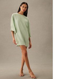 Anthropologie Green Mini Dress